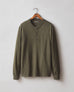 Men's Premium Slub Long Sleeve Henley - Deep Olive